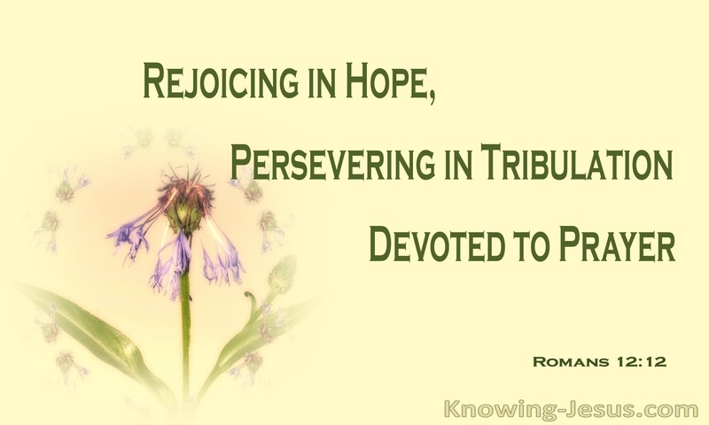 Romans 12:12 Rejoicing In Hope (yellow) 